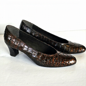 Stuart Weitzman Vintage Animal Print Leather Heeled Shoes
